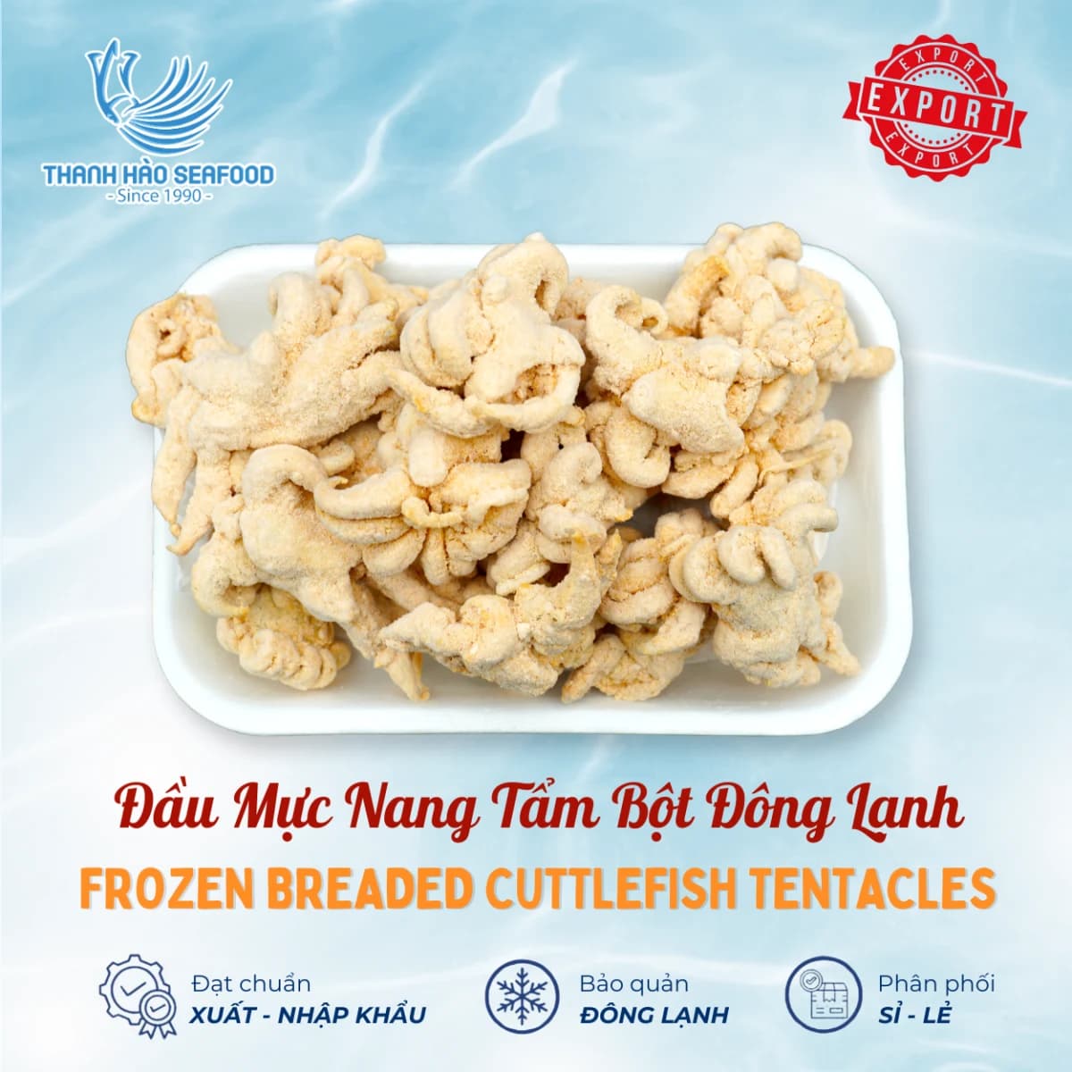 Đầu Mực Nang Tẩm Bột Đông Lạnh
