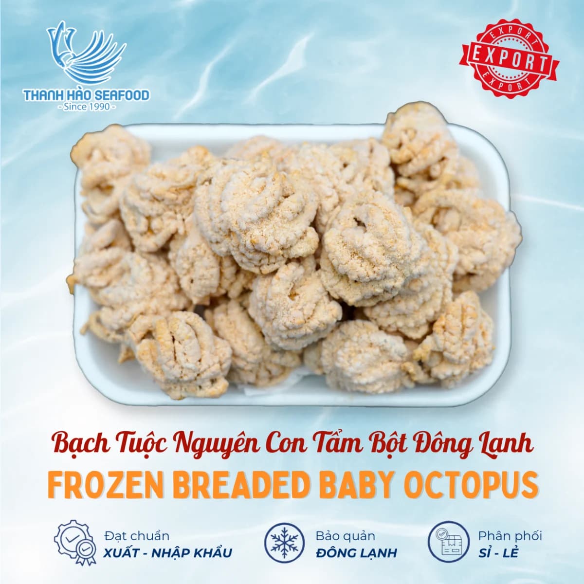 Bạch Tuộc Nguyên Con Tẩm Bột Đông Lạnh