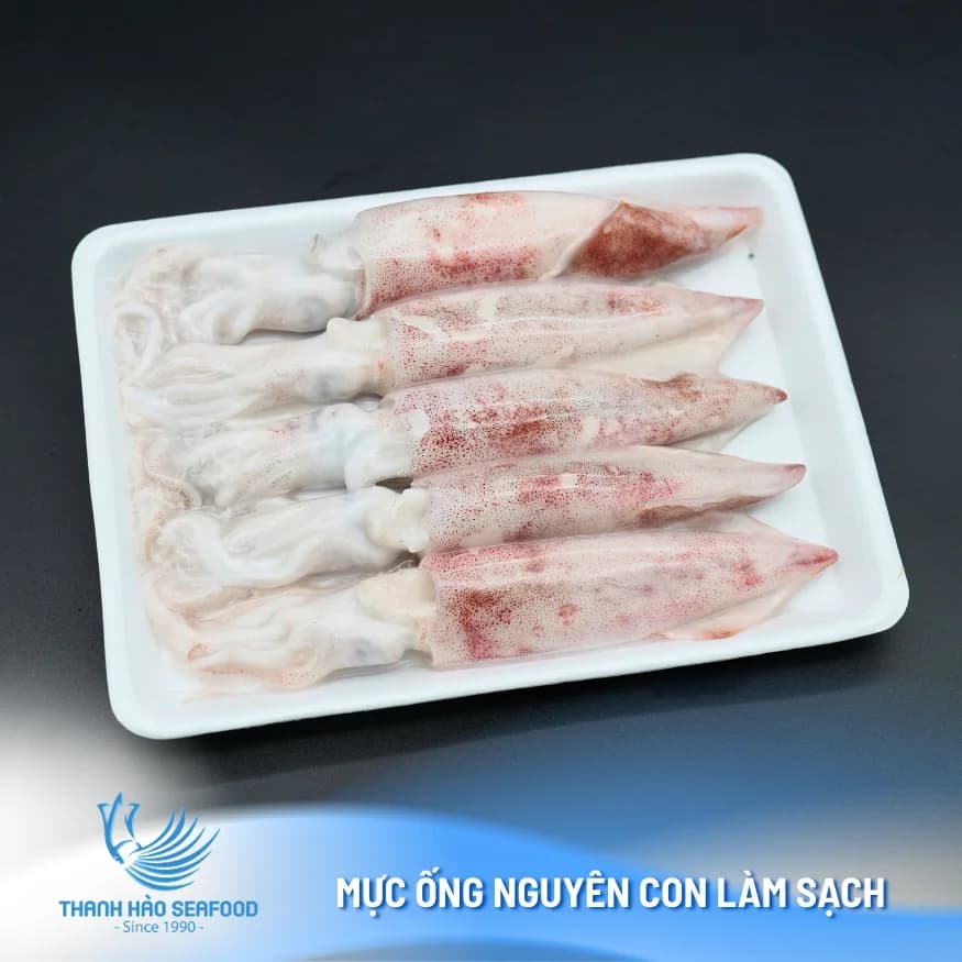 Mực Ống Nguyên Con Làm Sạch